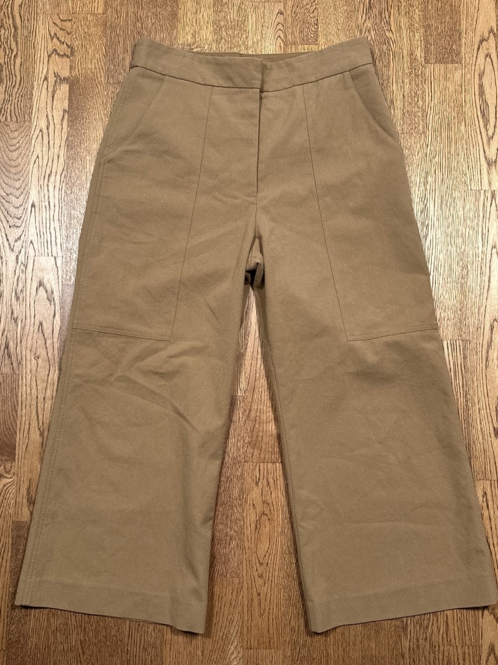 Smythe Utility Culotte Cropped Wide Leg High Rise Khaki Pants Womens 12